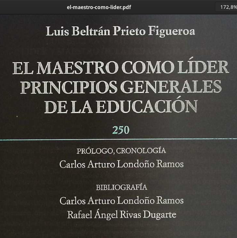 El maestro como líder. Principios de la educación venezolana.
